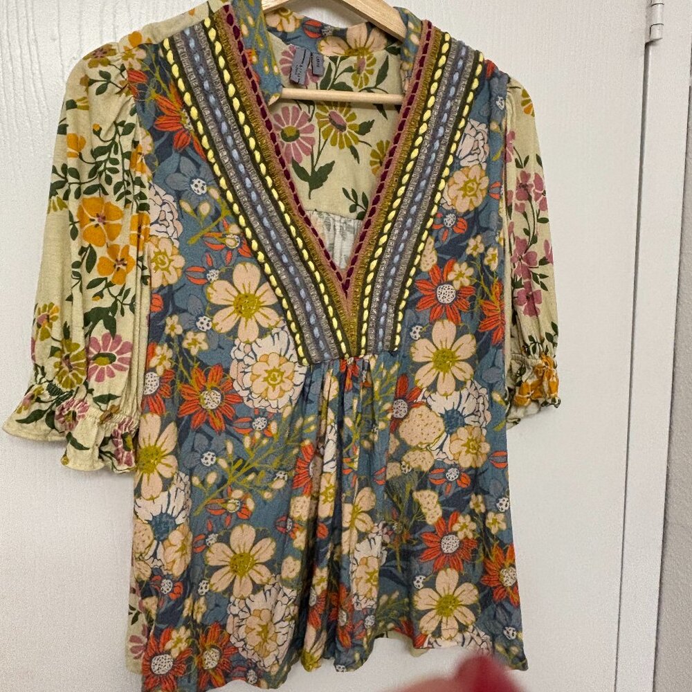 Free People Floral Top